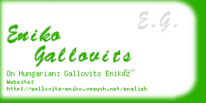 eniko gallovits business card